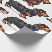 Cadeau Papier d'enveloppement Dachshund Parade (Coin)