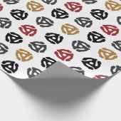 Cadeau Papier d'enveloppement d'adaptateur de vinyle rétr (Coin)