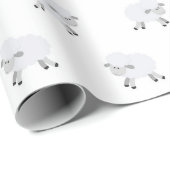 Cadeau Papier d'enveloppement d'agneaux (Coin rond)