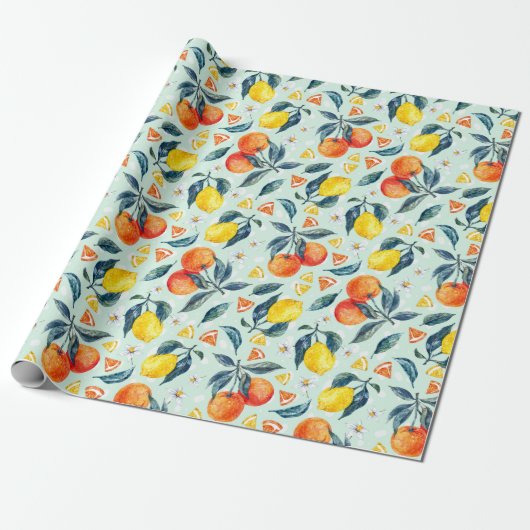 Cadeau Papier d'enveloppement d'agrumes (Déroulé)