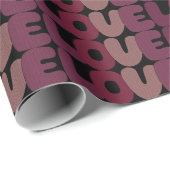 Cadeau Papier d'enveloppement d'amour (Coin rond)
