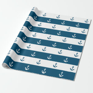 Cadeau Papier d'enveloppement d'Ancres nautiques