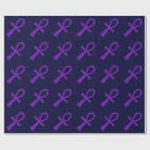 Cadeau Papier d'enveloppement d'Ankh violet (Plat)