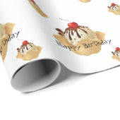 Cadeau Papier d'enveloppement d'anniversaire (Coin rond)