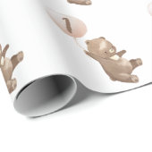 Cadeau Papier d'enveloppement d'anniversaire de ballons d (Coin rond)