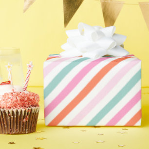 Cadeau Papier d'enveloppement d'anniversaire de fille col