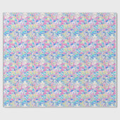 Cadeau Papier d'enveloppement d'anniversaire de la fille  (Plat)