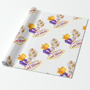 Cadeau Papier d'enveloppement d'anniversaire de Las Vegas
