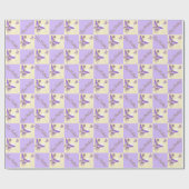 Cadeau Papier d'enveloppement d'anniversaire de Papillon  (Plat)