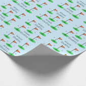 Cadeau Papier d'enveloppement d'anniversaire du golf 19th (Coin)