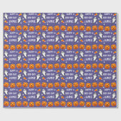 Cadeau Papier d'enveloppement d'anniversaire Halloween pe (Plat)