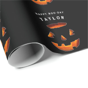 Cadeau Papier d'enveloppement d'anniversaire Halloween pe