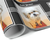 Cadeau Papier d'enveloppement d'anniversaire mignon Malsh (Coin rond)