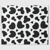 Cadeau Papier d'enveloppement d'anniversaire noir et blan (Plat)