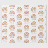 Cadeau Papier d'enveloppement d'anniversaire pourpre de l (Plat)