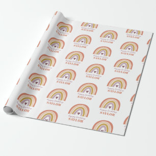 Cadeau Papier d'enveloppement d'anniversaire pourpre de l