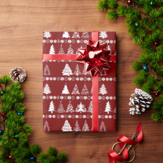 Cadeau Papier d'enveloppement d'arbre de Noël