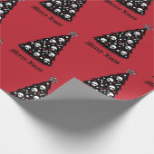 Cadeau Papier d'enveloppement d'arbre noir de Noël (Coin)