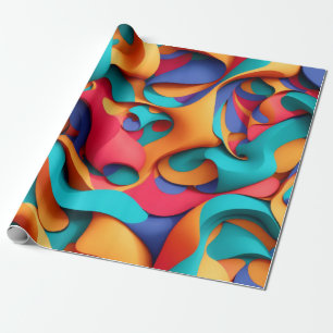 Cadeau Papier d'enveloppement d'art Abstrait