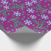 Cadeau Papier d'enveloppement d'art floral pourpre