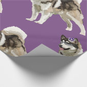 Cadeau Papier d'enveloppement d'art Husky (Coin)