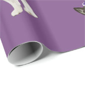 Cadeau Papier d'enveloppement d'art Husky (Coin rond)