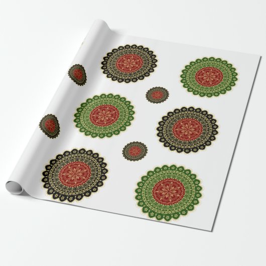 Cadeau Papier d'enveloppement d'art Mandala (Déroulé)