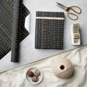 Cadeau Papier d'enveloppement d'art populaire scandinave