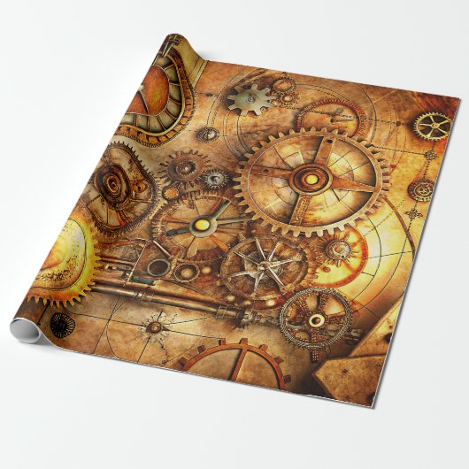 Cadeau Papier d'enveloppement d'art Steampunk (Déroulé)
