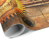 Cadeau Papier d'enveloppement d'art Steampunk (Coin rond)