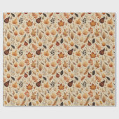 Cadeau Papier d'enveloppement d'automne (Plat)