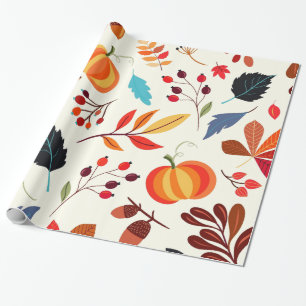 Cadeau Papier d'enveloppement d'automne