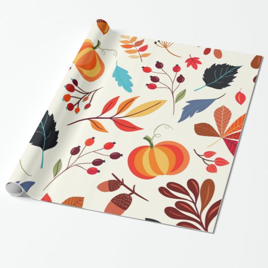 Cadeau Papier d'enveloppement d'automne (Déroulé)