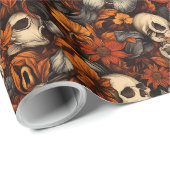 Cadeau Papier d'enveloppement d'automne gothique (Coin rond)