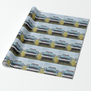 Cadeau Papier d'enveloppement de 55' Chevy Car Art