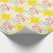 Cadeau Papier d'enveloppement de 60e anniversaire (Coin)