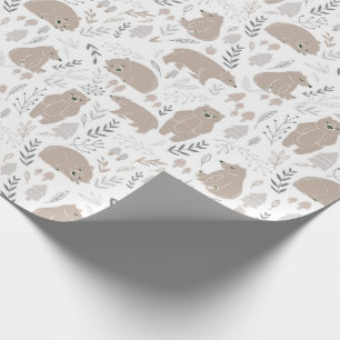 Cadeau Papier d'enveloppement de baby shower neutre pour