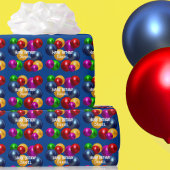 Cadeau Papier d'enveloppement de ballons d'anniversaire p