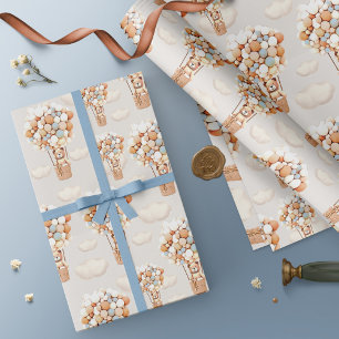 Cadeau Papier d'enveloppement de ballons d'ours