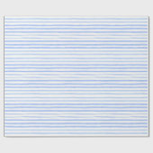 Cadeau Papier d'enveloppement de bande d'aquarelle bleu e (Plat)