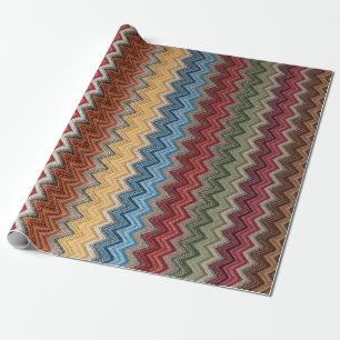 Cadeau Papier d'enveloppement de bargello pixelé géant