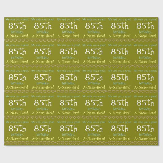 Cadeau Papier d'enveloppement de base 85e anniversaire (Plat)