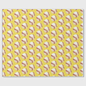 Cadeau Papier d'enveloppement de baseball (Plat)