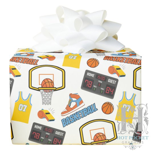 Cadeau Papier d'enveloppement de basket-ball