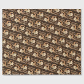 Cadeau Papier d'enveloppement de bestie à hardie (Plat)