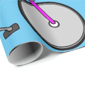 Cadeau Papier d'enveloppement de bicyclette rose (Coin rond)