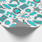 Cadeau Papier d'enveloppement de bijoux Turquoise (Coin)