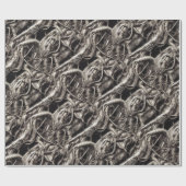 Cadeau Papier d'enveloppement de biomatter Alien brut (Plat)