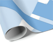 Cadeau Papier d'enveloppement de bison bleu (Coin rond)