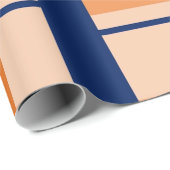 Cadeau Papier d'enveloppement de bison orange (Coin rond)